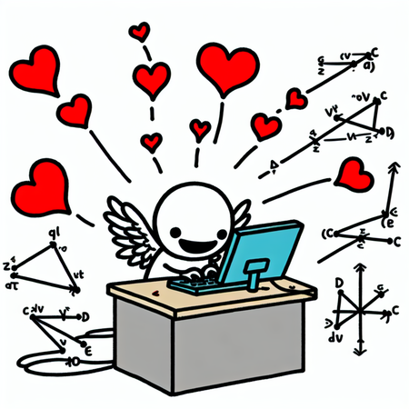 AI-Generated: When Cupid Learned to Code: A Story of Vectors and Valentine's