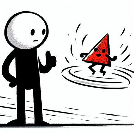 AI-Generated: The Little Triangle That Could Spin